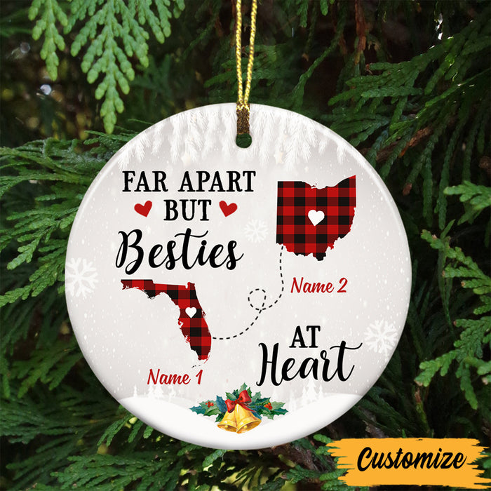 Personalized Long Distance Circle Ornament SB62 30O47 1