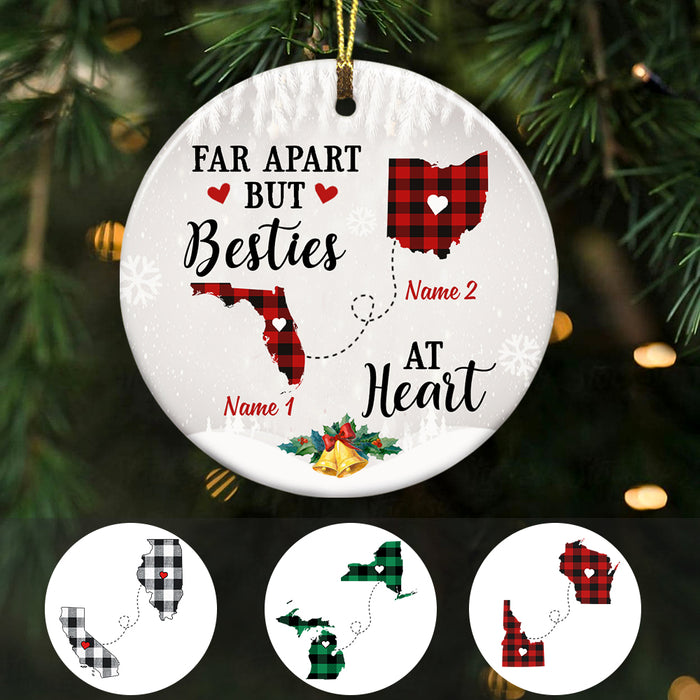 Personalized Long Distance Circle Ornament SB62 30O47 1