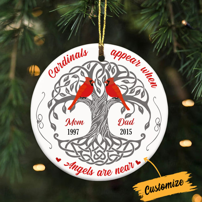 Personalized Memo Cardinal Circle Ornament SB64 30O34 1