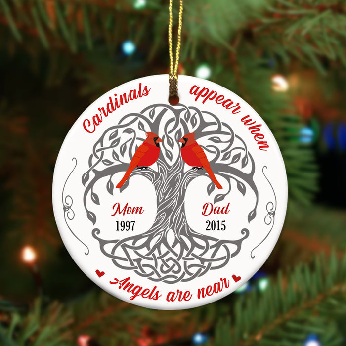 Personalized Memo Cardinal Circle Ornament SB64 30O34 1