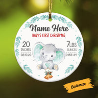 Personalized Elephant Baby First Christmas Circle Ornament SB62 73O58 thumb 1