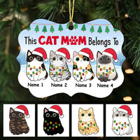 Personalized Christmas Cat Mom Belongs To Benelux Ornament SB62 65O47 thumb 1