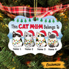 Personalized Christmas Cat Mom Belongs To Benelux Ornament SB62 65O47 1