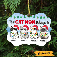 Personalized Christmas Cat Mom Belongs To Benelux Ornament SB62 65O47 thumb 1