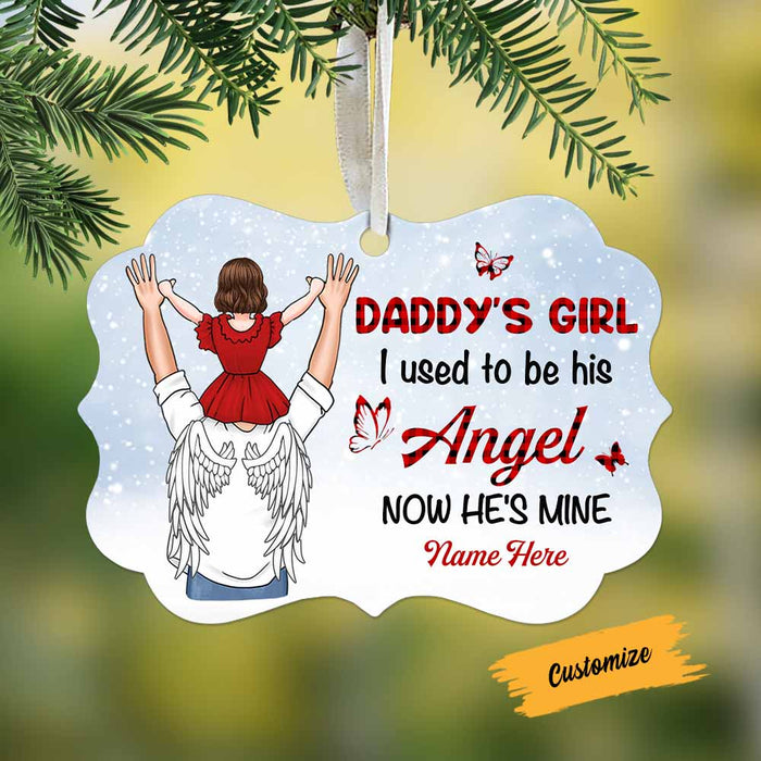 Personalized Dad Memo I Used To Be His Angel Benelux Ornament SB72 85O58 1