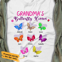 Personalized Grandma Butterfly White T Shirt JN171 85O53 thumb 1