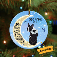 Personalized Dog Memorial Angels Among Circle Ornament SB62 85O36 thumb 1