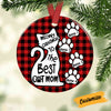 Personalized Best Cat Mom Christmas Circle Ornament SB63 85O53 1