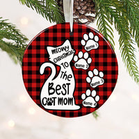 Personalized Best Cat Mom Christmas Circle Ornament SB63 85O53 thumb 1