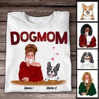Personalized Dog Mom Christmas T Shirt SB133 24O47 thumb 1