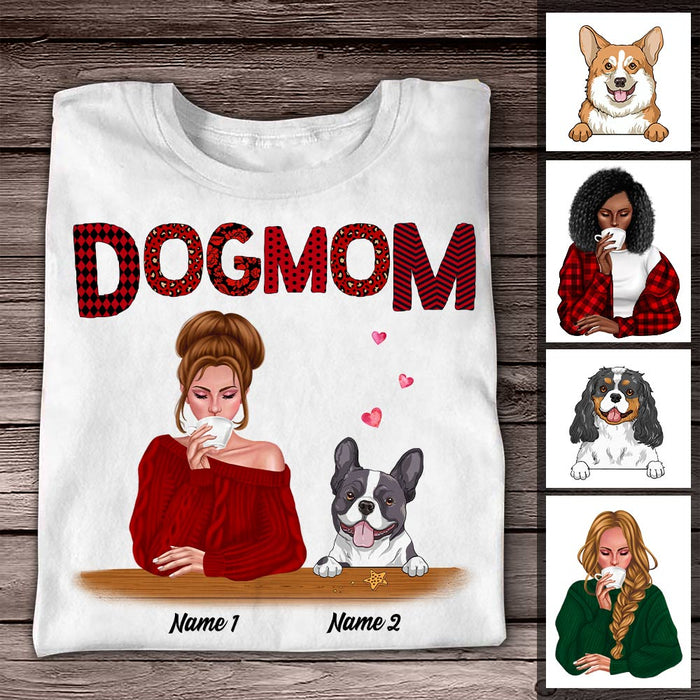 Personalized Dog Mom Christmas T Shirt SB133 24O47 1