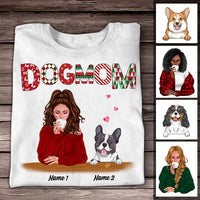 Personalized Dog Mom Christmas T Shirt SB133 24O47 thumb 1