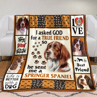 Springer Spaniel Dog Fleece Blanket MR0601 70O50 thumb 1