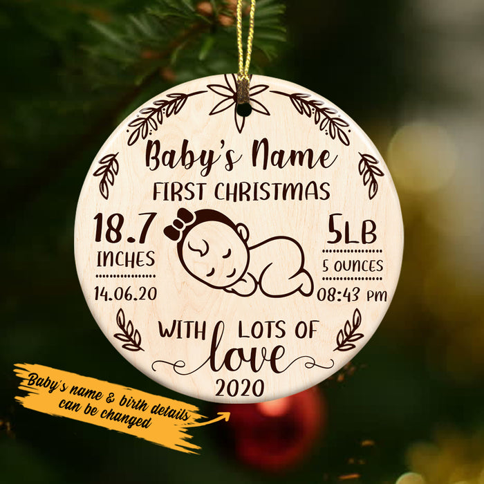 Personalized Baby First Christmas Ceremic Ornament OB131 29O36 1