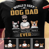 Personalized Best Dog Dad Ever T Shirt MR161 67O57 thumb 1