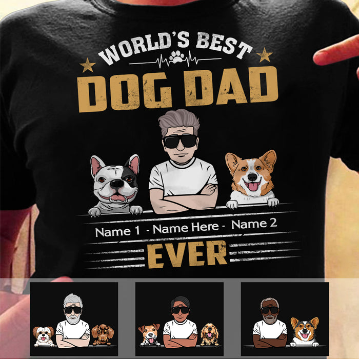 Personalized Best Dog Dad Ever T Shirt MR161 67O57 1