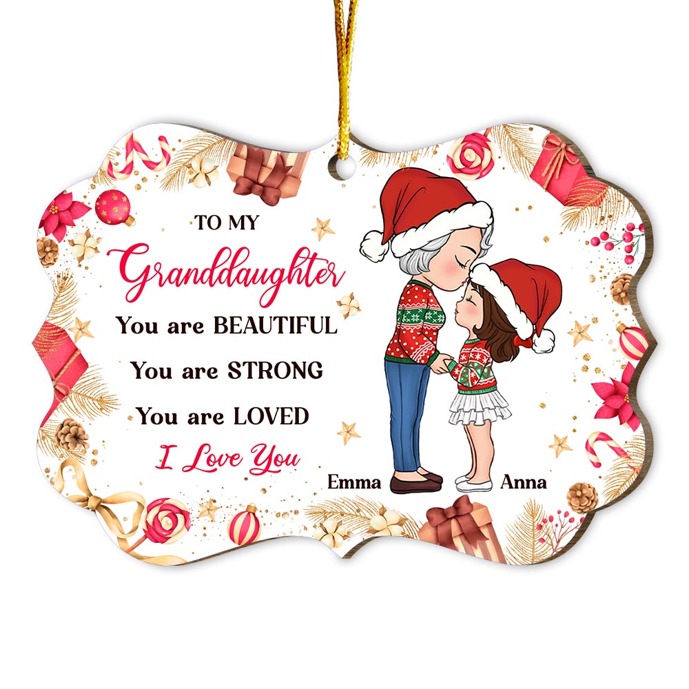 Personalized Gift For Granddaughter You Are Benelux Ornament 30214 Primary Mockup