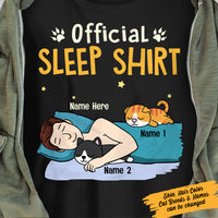 Personalized Cat Dad Official Sleepshirt T Shirt AP31 81O57 thumb 1