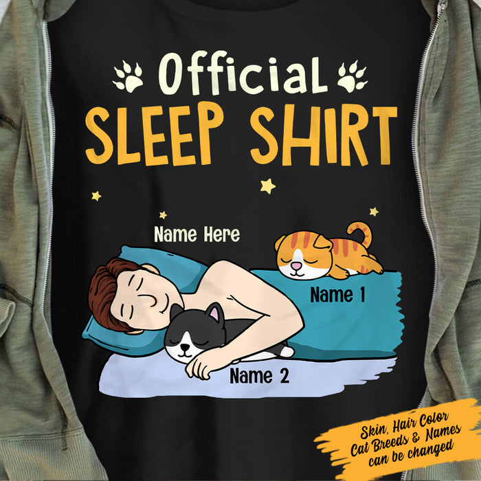 Personalized Cat Dad Official Sleepshirt T Shirt AP31 81O57 1