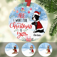 Personalized Dog All I Want For Christmas  Ornament OB71 67O36 thumb 1