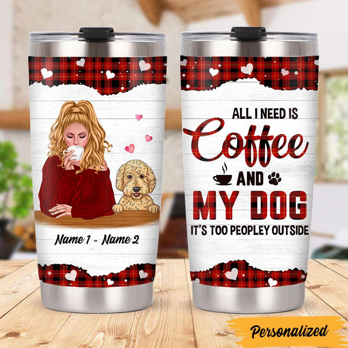 Personalized Love Coffee Dog Mom Steel Tumbler SB73 87O47 1