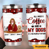Personalized Love Coffee Dog Mom Steel Tumbler SB73 87O47 1