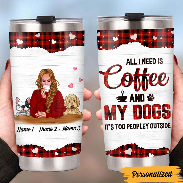 Personalized Love Coffee Dog Mom Steel Tumbler SB73 87O47 1