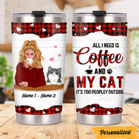 Personalized Love Coffee Cat Mom Steel Tumbler SB74 87O47 thumb 1