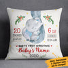 Personalized Elephant Baby First Christmas Pillow NB93 67O57 (Insert Included) 1