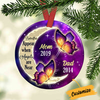 Personalized Butterfly Memo Circle Ornament SB77 87O34 thumb 1