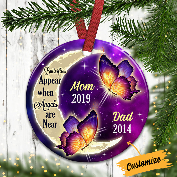 Personalized Butterfly Memo Circle Ornament SB77 87O34 1