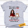 Personalized Girl Loves Books And Cats T Shirt SB83 85O58 thumb 1