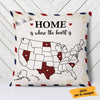 Personalized Home Is Where The Heart Long Distance Christmas Pillow SB84 85O58 (Insert Included) thumb 1