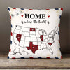 Personalized Home Is Where The Heart Long Distance Christmas Pillow SB84 85O58 (Insert Included) thumb 1