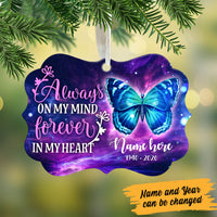 Personalized Blue Butterfly Memorial MDF Benelux Ornament NB95 81O60 thumb 1