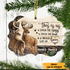 Personalized Hunting Deer Couple Christmas Benelux Ornament SB92 95O47 1