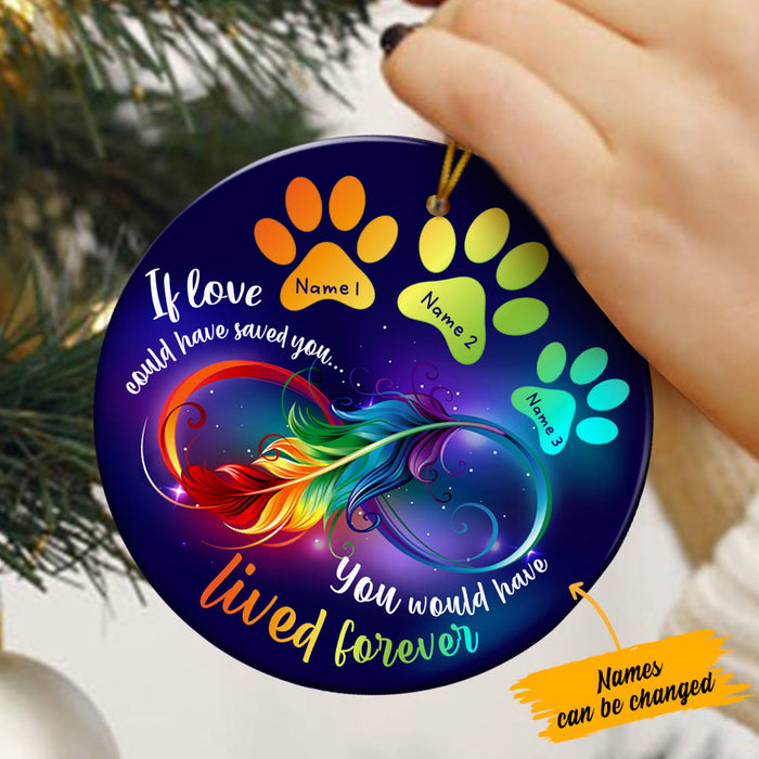 Personalized Memo Dog Circle Ornament SB92 87O36 1