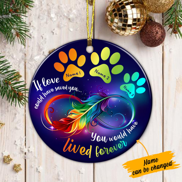 Personalized Memo Dog Circle Ornament SB92 87O36 1