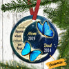 Personalized Butterfly Memo Circle Ornament SB93 87O34 thumb 1