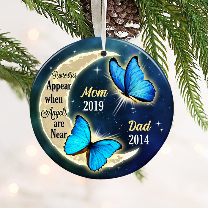 Personalized Butterfly Memo Circle Ornament SB93 87O34 1