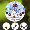 Personalized Family Christmas Circle Ornament SB91 22O34 1