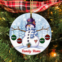 Personalized Family Christmas Circle Ornament SB91 22O34 thumb 1
