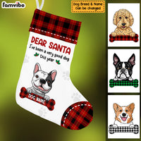 Personalized Santa Been Good This Year Dog Christmas Stocking SB91 85O47 thumb 1