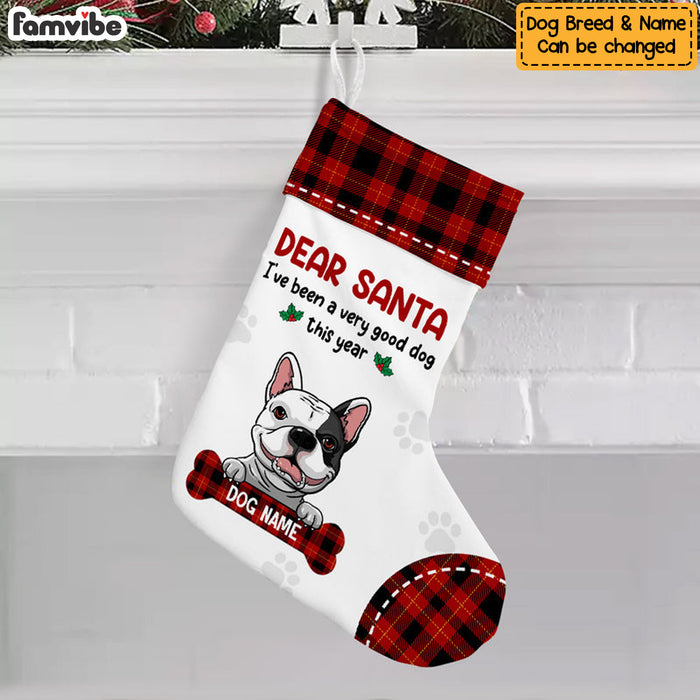 Personalized Santa Been Good This Year Dog Christmas Stocking SB91 85O47 1