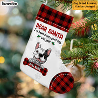 Personalized Santa Been Good This Year Dog Christmas Stocking SB91 85O47 thumb 1
