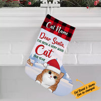 Personalized Santa Been Good This Year Cat Christmas Stocking SB102 85O36 thumb 1