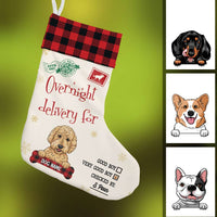 Personalized Very Good Dog Delivery Christmas Stocking SB92 85O57 thumb 1