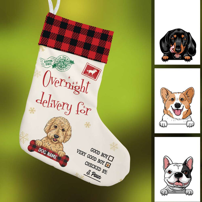 Personalized Very Good Dog Delivery Christmas Stocking SB92 85O57 1