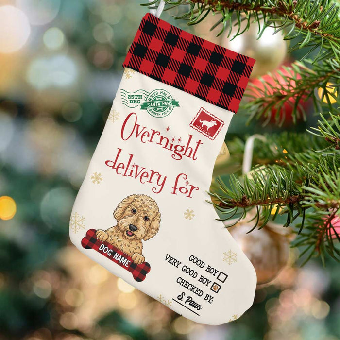 Personalized Very Good Dog Delivery Christmas Stocking SB92 85O57 1