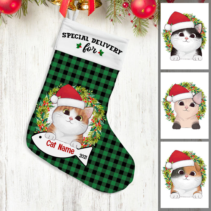 Personalized Christmas Cat Stocking SB101 30O53 1